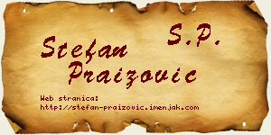 Stefan Praizović vizit kartica